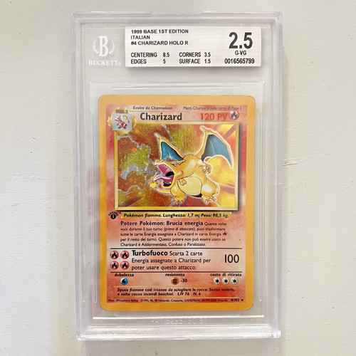 Pokemon card charizard - charizard, 1a