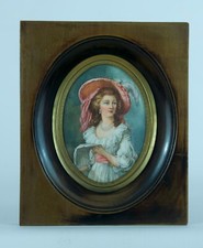 Antica Miniatura Ritratto di