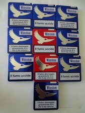Lotto 10  pacchetti vuoti sigarette Winston box metallo-edizione limitata...
