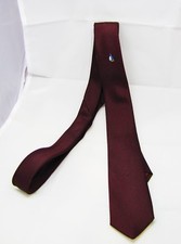 Cravatta Bordeaux con barca a vela, Made in italy. Usato