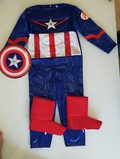 COSTUME DI CARNEVALE CAPITAN AMERICA TAGLIA M 7- 8 ANNI