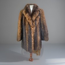 Vintage Real Opossum Fur Coat