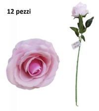 x Set 12 Pezzi Rosa Finta Rosa