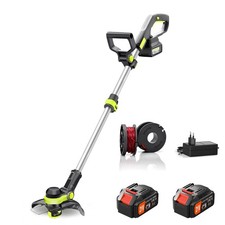 ✅Decespugliatore a Batteria 21V SENZA FILI Tagliabordi Elettrico Doppia Batteria