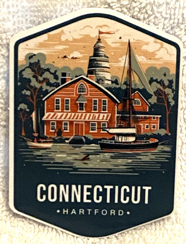 Adesivo connecticut hartford - adesivo,