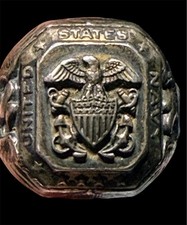 Anello uomo U.S Navy WWII H-H
