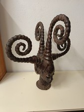 Maschera Janus Cimier Ekoi/Ejagham Arte Africana Nigeria Pri