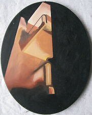 Adriana CIVITARESE Agresti (Chieti 1968) Sculture surreali olio tela ovale 30x24