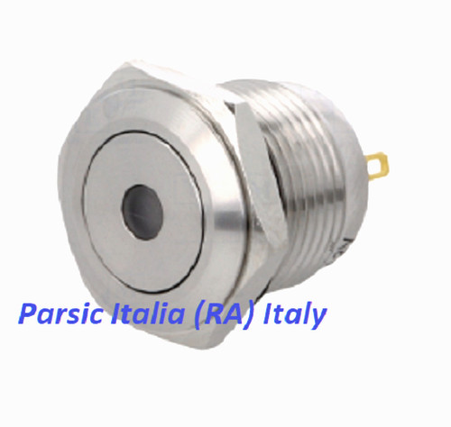 Pulsante 16mm inox con - pulsante,