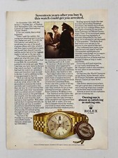 Pubblicità Vintage ROLEX Datejust Oro Anni 70 Seventies Orologio Gold