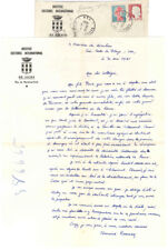 1961 VICHY Institut Culturel International - Lettre Toussaint RENUCCI *AUTOGRAPH