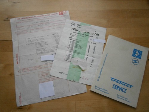Trabant p601 berlina listino - p601,,