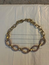 Collana ovale con strass