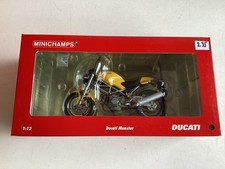 Minichamps modello 1:12 Ducati Monster giallo 2002 scatola originale nuova!