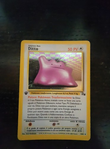 Carta pokemon ditto - 3/62, holo