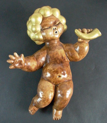 Angelo parete con trombone - parete,