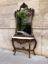 Consolle Barocca In Legno Con