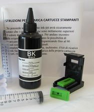 100 kit inchiostro ricarica cartucce stampanti canon pixma pg 510 + refill clip