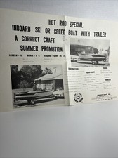 1956 Correct Craft 15’ Hot Rod Special Speed Boat con rimorchio 11x17 - ORIGINALE