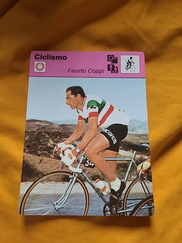 Fausto coppi cartolina scheda - coppi,
