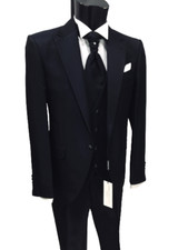 ABITO  SPOSO T. 52  BLU FIRMATO CARLO PIGNATELLI SUIT  WEDDING ITALIAN DESIGNER