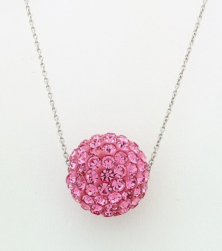 Ciondolo sfera zaffiro rosa - zaffiro,