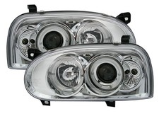 NUEVO Faros para per VW GOLF 3 III 91-97 Angel Eyes Cromo SONAR IT LPVW02EL XINO
