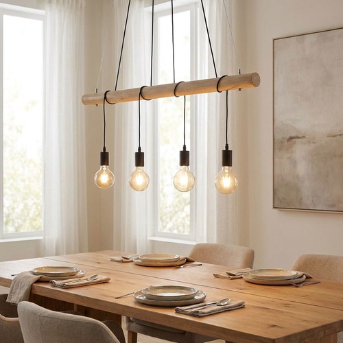 Lampada sospensione legno - lampada, in
