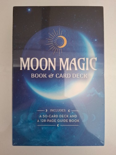 Moon magic book card - magic, &