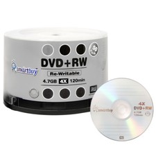 Confezione da 50 DVD+RW vuoti