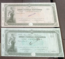 2 BUONI POSTALI FRUTTIFERI  "