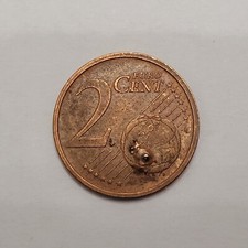 moneta 2 cent Euro 2004 ITALIA errore di conio rara da collezione