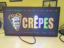 Insegna Luminosa a Led Con Scritto Crepes Con Logo 65x35