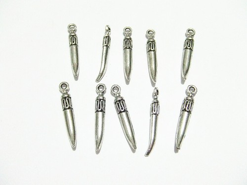 10pz charms ciondoli corno