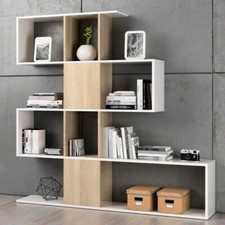 Libreria ZIG-ZAG decorativa e funzionale con cinque scomparti colore bianco con 