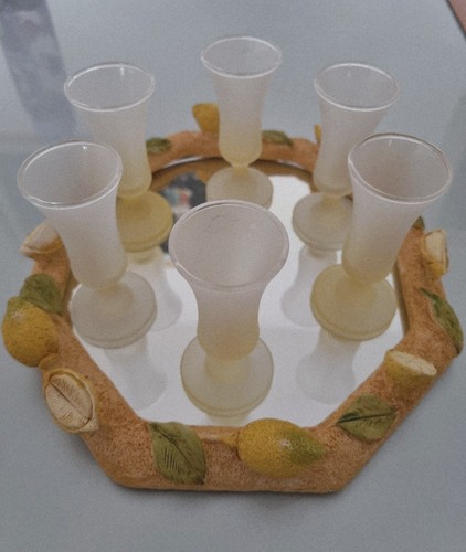 Servizio limoncello vassoio - servizio,