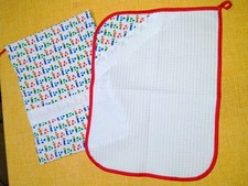 SET ASILO 3 PEZZI con aida X ricamo punto croce Alvin Rock And Roll 