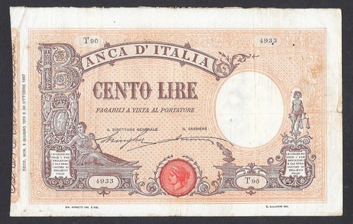 Italia regno lire 100 - lire,