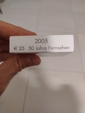 25 euro Austria 2005 argento e niobio proof fondo specchio televisione austriaca