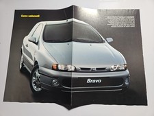 Fiat Bravo/a Doppio Depliant Bifacciale Informazione Pubblicitaria Quattroruote 