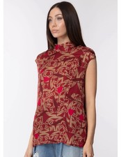 Top Manila Grace manica corta floreale nuovo con etichette - Italia taglia 46 - donna taglia US 10