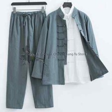 3 Pezzi Cotone Lino Kung Fu
