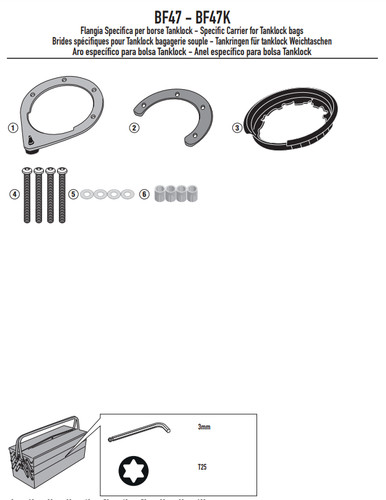 Givi flangia per borse - givi,