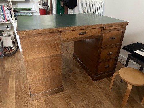Scrivania vintage rovere - scrivania,