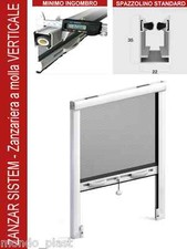 ZANZARIERA  ZANZARIERE A RULLO MOLLA VERTICALE INGOMBRO RIDOTTO 32mm SU MISURA