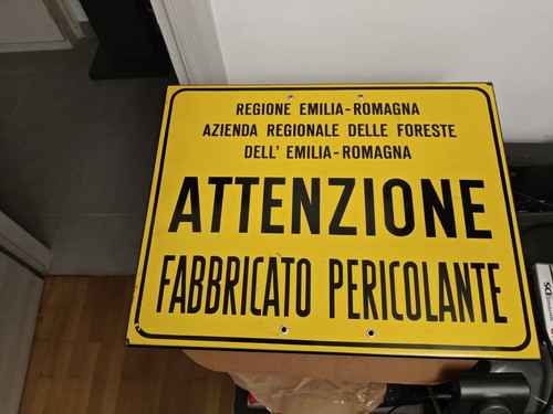 Insegna smaltata fabbricato - smaltata, "fabbricato