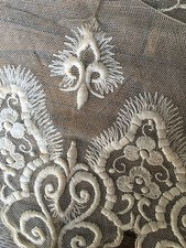 Lunghi IN Volo Pizzo - Ricamo Meccanico Tulle. 1 Metro 70 26 CM