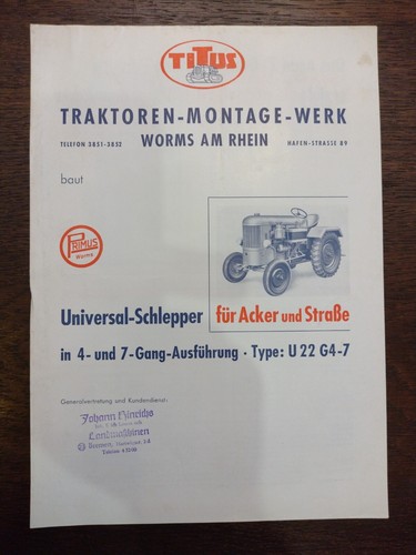 Brochure trattore originale