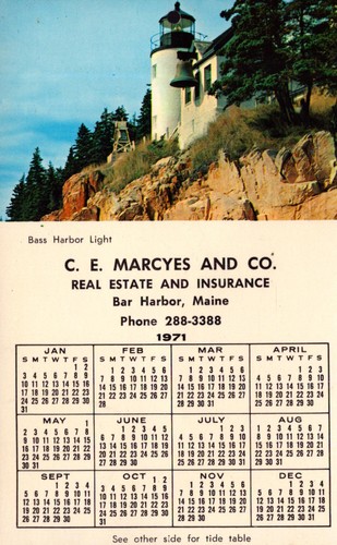 Bass harbor light 1971 - bass,