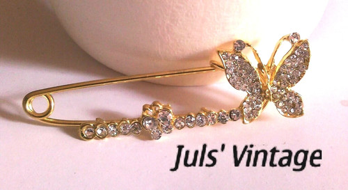Spilla farfalla brillanti - ,